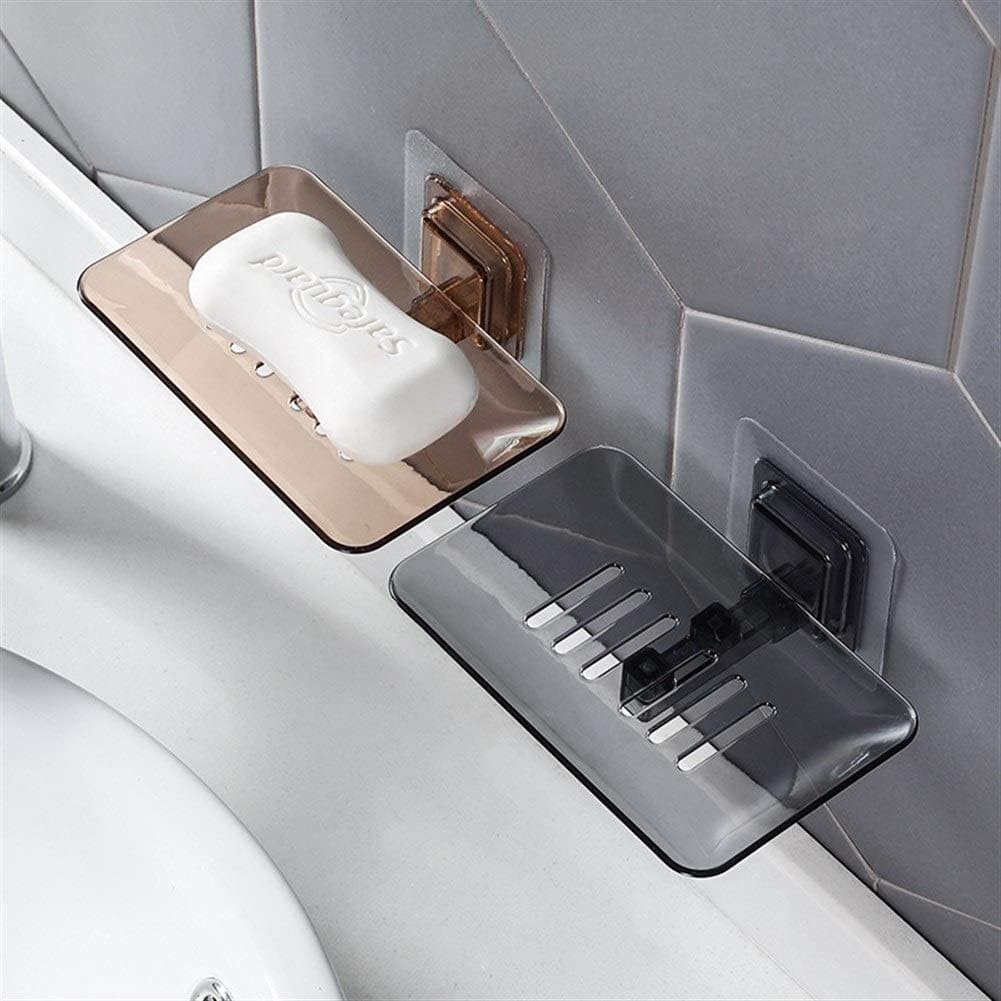 Drain Soap Holder Bathroom Suction Wall Holder, Transparent Wall-Mounted Soap Storage Rack, Kitchen Organizer Storage Rack Drain Soap Holder Bathroom Suction Wall Holder, Transparent Wall-Mounted Soap Storage Rack, Kitchen Organizer Storage Rack